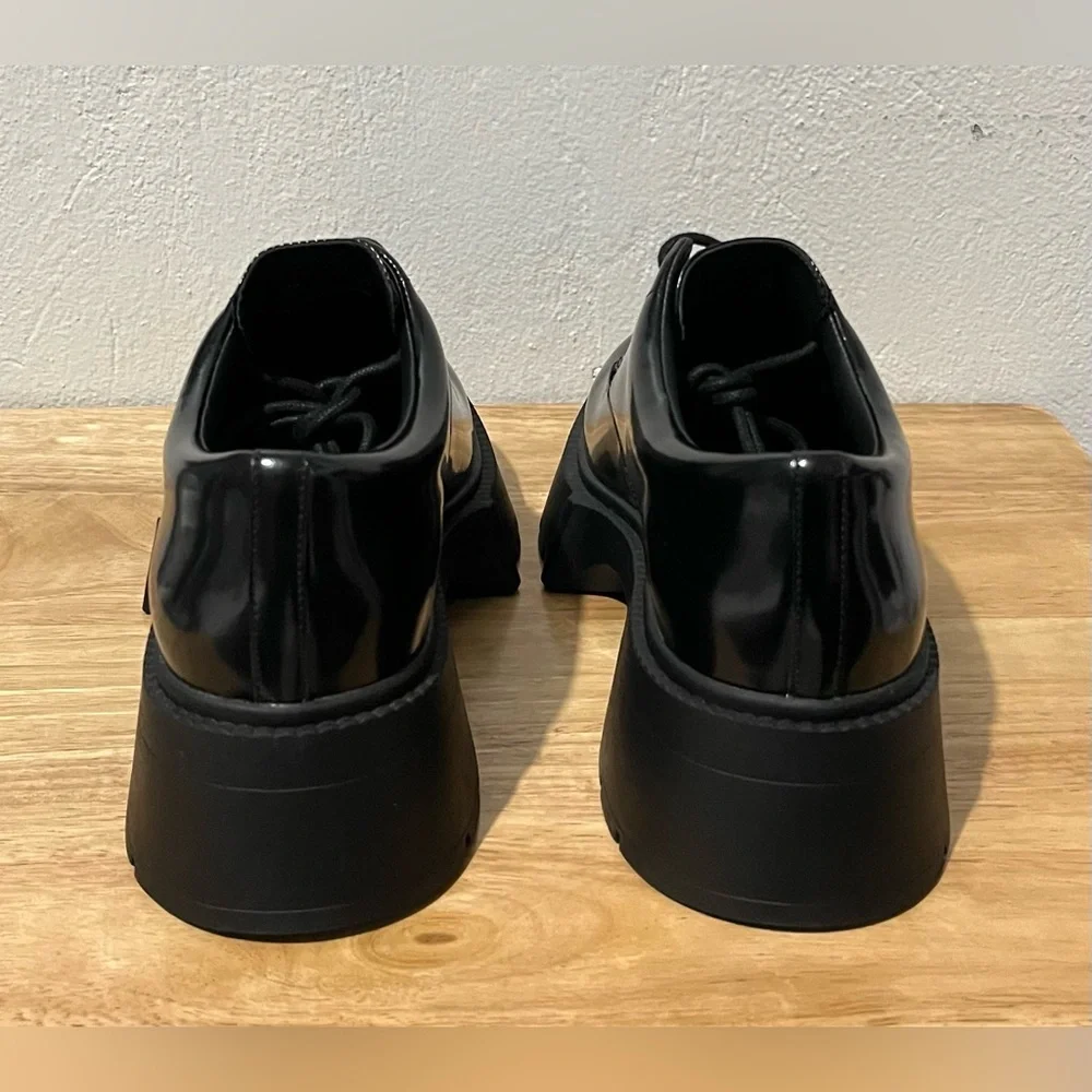NWOB Coach Black Patent Leather Lyla Platform Derby Oxford Women’s Shoes Sz 9B
